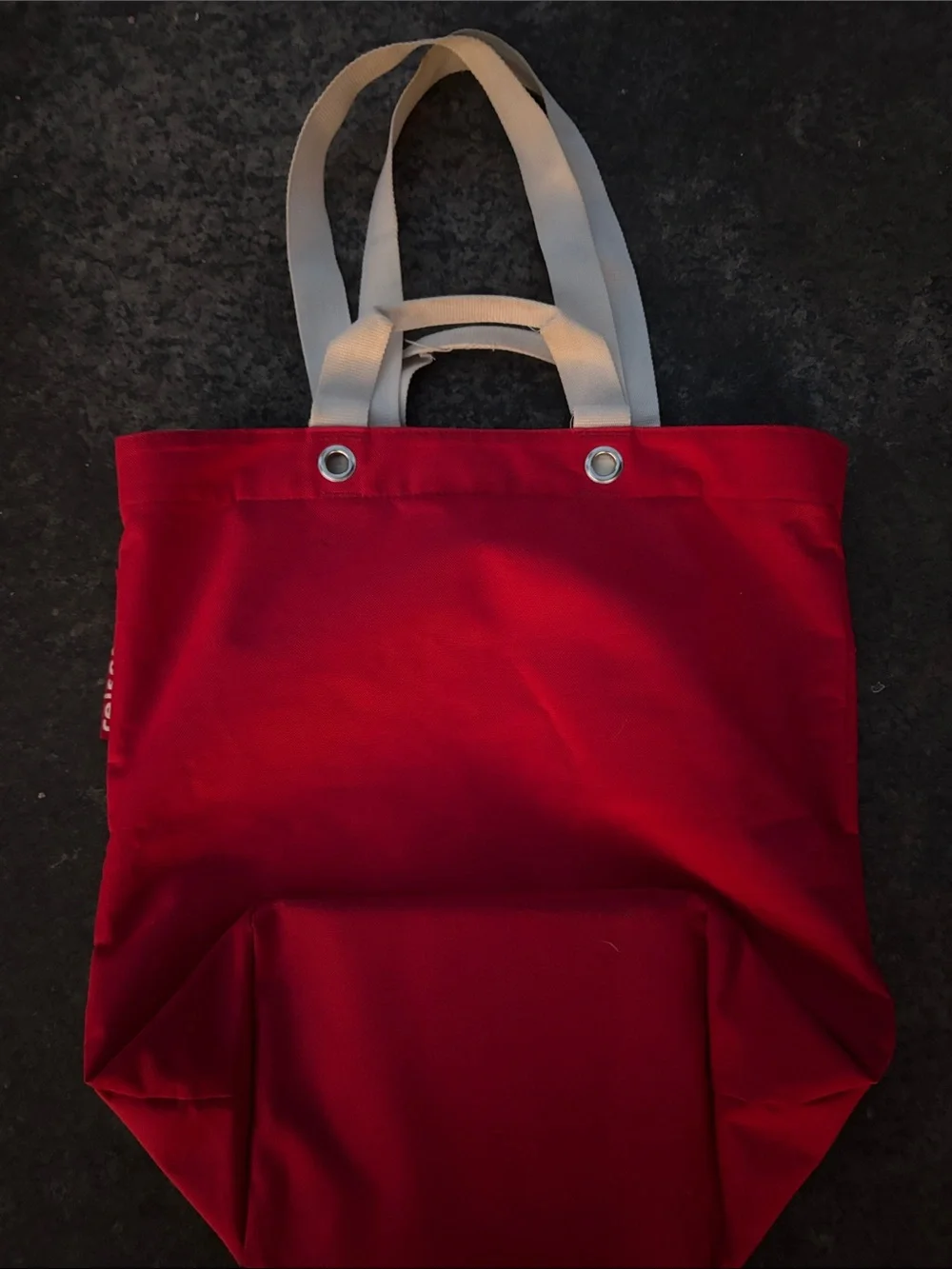 Reisenthel Motherchildbag Red Canvas Tote Bag with White Handles